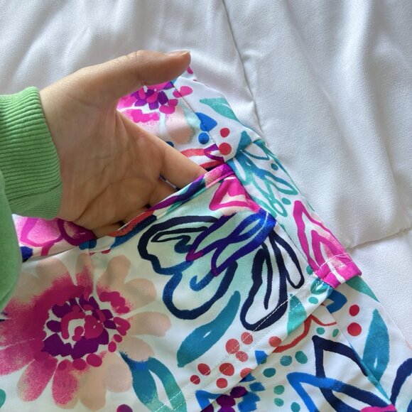 Aryeh Golf Skort Skirt Pink Floral Pull On Stretch Womens Size XL Pockets - Picture 2 of 9